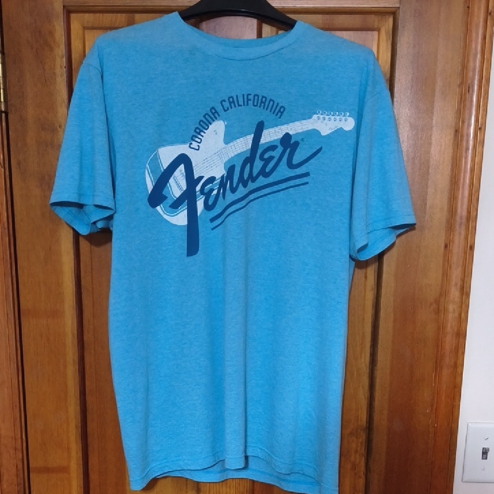 Fender Aqua Blue Short Sleeve Tee